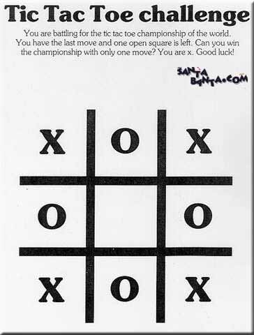 Tic Tac Toe Challenge !